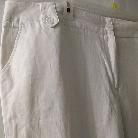 NWOT Amazing white linen pants - Picture 3 of 4